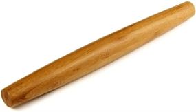 img 4 attached to 🥖 HONGLIDA Bamboo French Rolling Pin 13-Inch for Baking Pizza, Dough, Pie, and Cookies - Classic Wood Rollingpin