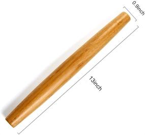 img 3 attached to 🥖 HONGLIDA Bamboo French Rolling Pin 13-Inch for Baking Pizza, Dough, Pie, and Cookies - Classic Wood Rollingpin