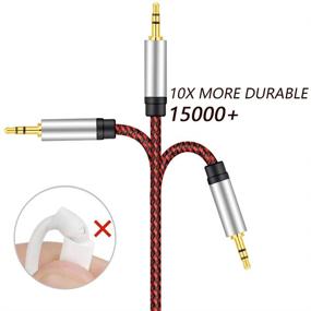 img 3 attached to 🔌 Premium 100Ft Vefsdup 3.5mm Aux Cable - Right Angle Male to Male Jack, Gold-Plated Audio Cable for Phones, Tablets, Sony, Beats Headphones, MP3 Player and Car/Home Stereo