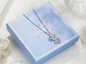 img 1 attached to Burning Love Unicorn Necklace: Sparkling Sterling Silver Unicorn Jewelry for Girls & Women, Perfect Birthday Gift with Cubic Zirconia Pendant