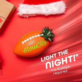 img 2 attached to 🏈 GlowCity Glow in the Dark Football: Official Sized Light Up Football for Kids, Teens & Adults - LED Lights & Batteries Included