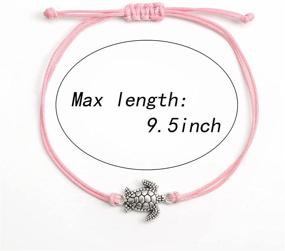 img 2 attached to 🐢 2-Piece Sea Turtle Bracelet Set for Teen Girls, Women - Best Friend, Adjustable String Bracelets - Mother Daughter Friendship Jewelry - Perfect Gifts