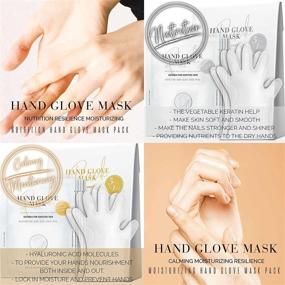 img 3 attached to 🧤 Dlux Professional Hand Glove Mask - 5 Pairs (10 Pcs) Moisturizing & Repairing Hand Gloves, Protein Rich Hand Mask for Anti-Aging, Cracks Repair & Whitening