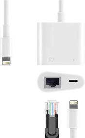 img 2 attached to 💡 Lightning to RJ45 Ethernet LAN Network Adapter with Charge Port for iPhone and iPad Models - 100Mbps with Plug and Play Charging