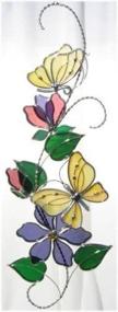 img 2 attached to Stained Glass Yellow Butterfly Scroll