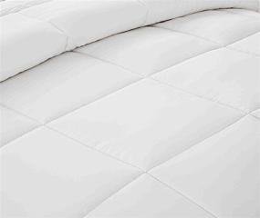 img 2 attached to 🛏️ Maiija Luxury Plush White Down Alternative Comforter - Twin Size 68x88, Box Stitched