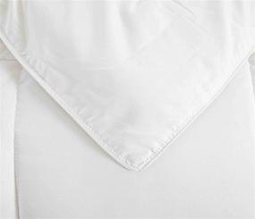 img 1 attached to 🛏️ Maiija Luxury Plush White Down Alternative Comforter - Twin Size 68x88, Box Stitched