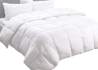 🛏️ maiija luxury plush white down alternative comforter - twin size 68x88, box stitched logo