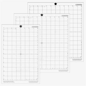 img 4 attached to ✂️ Набор из 3 стандартных режущих ковриков для Cricut Maker/Silhouette -запасной режущий коврик, включает 2 шт. 12"х12" и 1 шт. 12"х8" - прозрачный, с обычной клеевой основой для квилтинга.