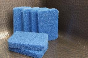 img 1 attached to SINKOLOGY SSCRUB-101-6 Breeze Silicone Scrubber Pack of 6 Sponges, Blue - Non-Scratch, Odor Resistant, Highly Durable