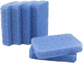 img 4 attached to SINKOLOGY SSCRUB-101-6 Breeze Silicone Scrubber Pack of 6 Sponges, Blue - Non-Scratch, Odor Resistant, Highly Durable