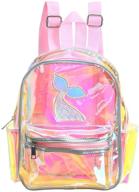 jascaela holographic backpack see through transparent logo