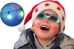 img 4 attached to Holiday Specs 3D Glasses 12-Pack - Holographic Glasses for Viewing Holiday Lights, Discover Snowmen, Snowflakes, Santa, Gingerbread Men, Candy Canes, and Reindeer in Stunning 3D!