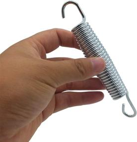 img 1 attached to 💪 zhengrun High-Strength Galvanized Steel Trampoline Spring Kit - 5.5-inch Springs (15pcs) with T-Hook