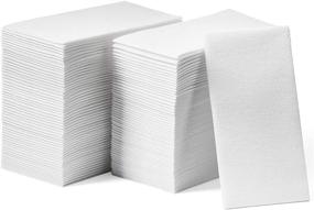 img 4 attached to Lintext Disposable Linen-Feel Guest Towels - 12x17 Cloth-Like Hand Towels - Soft & Absorbent Paper Napkin for Bathroom, Kitchen, or Event [Extra-Soft - 200 Pack]