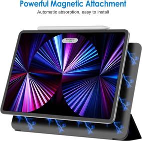 img 2 attached to 😍 JETech Magnetic Case for iPad Air 4/ Pro 11 (10.9-inch 2020/ 2021/ 2018), Pencil 2nd Gen Charging Support, Magnetic Attach, Auto Wake/Sleep Cover