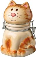 😺 boston warehouse hand painted hinged jar: storage solution with charming sitting pretty cat design логотип