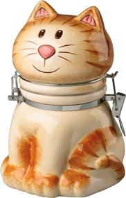 img 1 attached to 😺 Boston Warehouse Hand Painted Hinged Jar: Storage Solution with Charming Sitting Pretty Cat Design