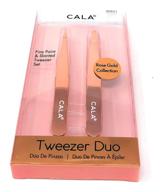 🌹 rose gold cala tweezer duo logo