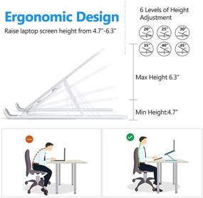 img 3 attached to 🖥️ "Gomyhom Laptop Stand: Складная Переносная Стойка для ПК настольного компьютера, серого цвета - Регулируемая высота и угол, идеально подходит для всех ноутбуков и планшетов