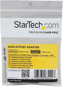 img 1 attached to 🔌 StarTech.com DisplayPort to HDMI Adapter - Compact DP to HDMI Adapter/Video Converter 1080p - VESA DisplayPort Certified - Passive DP 1.2 to HDMI Cable Adapter (DP2HDMIADAP) for Monitors, Displays, and Projectors