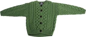 img 1 attached to 🧒 Carraig Donn Aran Woollen Mills: Irish Kids Cardigan Sweater, 100% Merino Wool Cable Knit for Toddlers