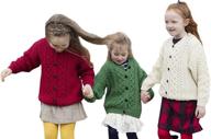 🧒 carraig donn aran woollen mills: irish kids cardigan sweater, 100% merino wool cable knit for toddlers logo