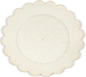 img 1 attached to Blue Panda Gold Glitter Disposable Plates - 9 inch (50 Pack) - Elegant Plastic Plate Set