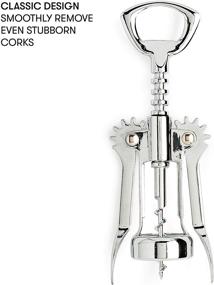 img 3 attached to 🍷 Cooking Light Premium Stainless Steel Wine Opener – Professional and Portable All-in-One Winged Corkscrew in Silver