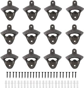 img 4 attached to 🍺 Artilife 12Pack Vintage Style Wall Mounted Bottle Openers for Home Bars - Rustic Cast Iron Beer Bottle Opener with Screws