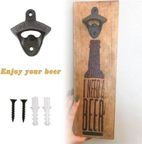 img 2 attached to 🍺 Artilife 12Pack Vintage Style Wall Mounted Bottle Openers for Home Bars - Rustic Cast Iron Beer Bottle Opener with Screws