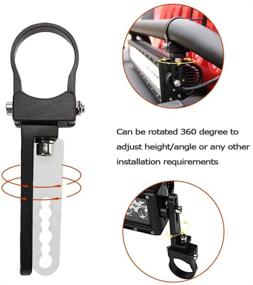 img 2 attached to 🔧 MOTL Tube Clamps Mounting Brackets for LED Light Bar Work Lights Fog Lights Off Road Lights - Fit 1" Bull Bar, 2pcs: Easy Installation and Secure Mounting Solution