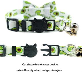 img 2 attached to SEO-Optimized Printing Kitten Collar with Breakaway Feature, Bell and 🐱 Accessories - Adjustable 7.5-11in, Bowtie Cat Collar Available in 19 Colors