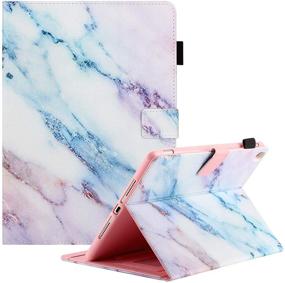 img 4 attached to 📱 CIAOYE iPad 10.2 inch Case 7th/8th/9th Gen (2021/2020/2019) - Smart Wake/Sleep Cover, Protective Stand, PU Leather - Marble