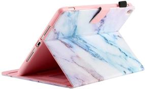 img 1 attached to 📱 CIAOYE iPad 10.2 inch Case 7th/8th/9th Gen (2021/2020/2019) - Smart Wake/Sleep Cover, Protective Stand, PU Leather - Marble