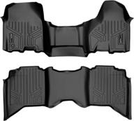 🚗 maxliner floor mats 2 row liner set black for dodge ram 1500 crew cab (2009-2012) / ram 2500/3500 crew cab (2010-2012) - 4 full size doors logo