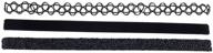 lux accessories women's black choker collar necklace set - classic 3 piece collection logo