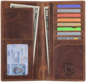 img 2 attached to 👉 Classic Leather Western Wallet Men Checkbook: Stylish and Functional Essential!