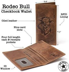 img 3 attached to 👉 Classic Leather Western Wallet Men Checkbook: Stylish and Functional Essential!