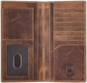 img 1 attached to 👉 Classic Leather Western Wallet Men Checkbook: Stylish and Functional Essential!