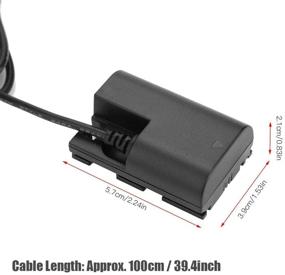 img 2 attached to 🔌 Acouto D-Tap Зарядное устройство Через Мужской разъем на LP-E6 Кабель питания Адаптер для фотокамер Canon DSLR: Совместим с 5D II/III/IV, 5DSR, 6D, 6DII, 60D, 70D, 80D, 7D, 7DII - DC разъем для замены фиктивной батареи.