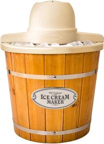 img 4 attached to Nostalgia WICM4L Electric Wood Bucket Ice Cream Maker - 4-Quarts in Minutes!