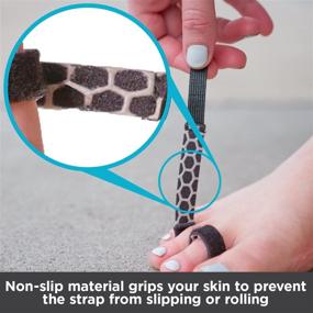 img 1 attached to 🦶 BraceAbility Toe Splint Wraps - Non-Slip Buddy Tape Straps for Treating Pinky or Big Toe Injuries: Broken, Jammed, Sprained, Swollen, Dislocated, Fractured, Mallet or Hammer Toe - Pack of 2