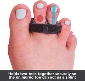 img 2 attached to 🦶 BraceAbility Toe Splint Wraps - Non-Slip Buddy Tape Straps for Treating Pinky or Big Toe Injuries: Broken, Jammed, Sprained, Swollen, Dislocated, Fractured, Mallet or Hammer Toe - Pack of 2