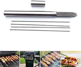 img 3 attached to Stainless Skewers Grilling Barbecue Resuable