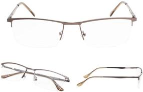 img 3 attached to 👓 3-Pack Metal Half-Rim Reading Glasses: Top Choice for Readers
