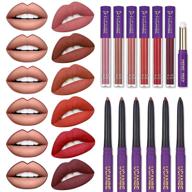 💄 ucanbe 13pcs lady's night lipstick makeup set: velvety matte liquid lipsticks, lip liners, lip gloss primer - waterproof long lasting lip make up gift kit logo