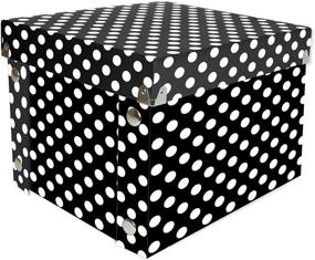 img 2 attached to 📦 X-Small Snap-N-Store Select Storage Box, 8 x 8 x 5.75 Inches, Black and White Polka Dot (SNS01955)