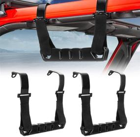 img 4 attached to Enhance Safety and Accessibility with SUPAREE JL Grab Bars: Front Roll Bar Grab Handles Kit for 2018-2020 Jeep Wrangler JL & Gladiator JT