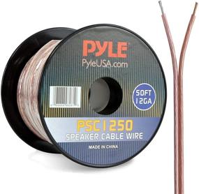 img 2 attached to Pyle 50ft 12 Gauge Speaker Wire - High-Quality Copper Cable on Spool for Seamless Audio Stereo Connection to Amplifier, Surround Sound System, TV Home Theater, and Car Stereo - PSC1250